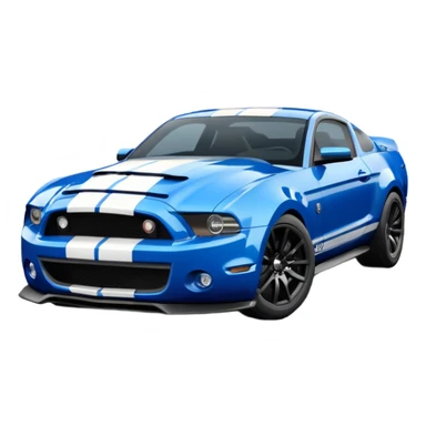 Shelby gt500 in blue sticker