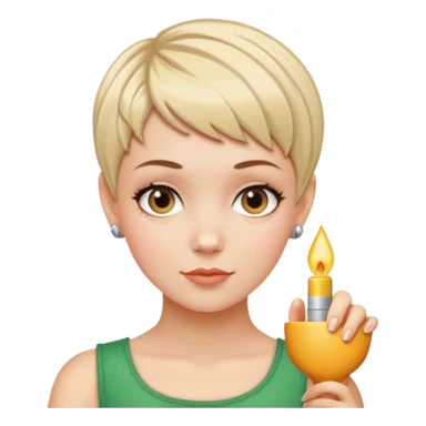 white girl pixie cut  sticker