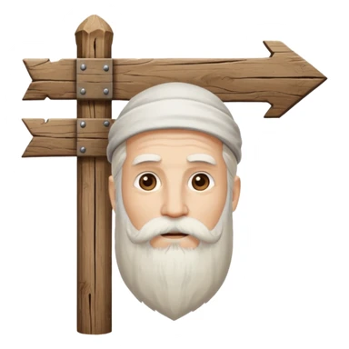 god in front of a signpost sticker