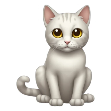 Cat with 6 eyes sitting on the floor sticker