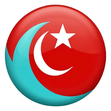 Turkuaz renginde türk bayrağı yapar mısın. Bayrak. I want to flag. 🇹🇷 Like this but turquoise  sticker