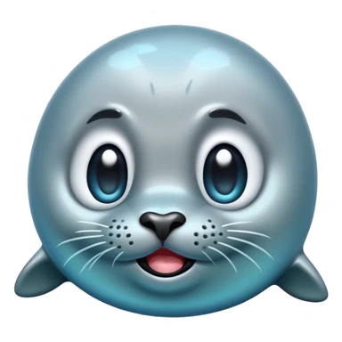 Cinematic Comical Seal Portrait Emoji, Head tilted dramatically with an exaggeratedly shocked expression, featuring a polished, streamlined body with wide, comically expressive eyes brimming with humorous disbelief, Simplified yet hilariously expressive features, highly detailed, glowing with a slightly sassy aquatic glow, high shine, dramatic yet playful, stylized with an air of quirky maritime attitude, soft glowing outline, capturing the essence of a meme-worthy seal that appears ready to side-eye its way into viral fame! sticker