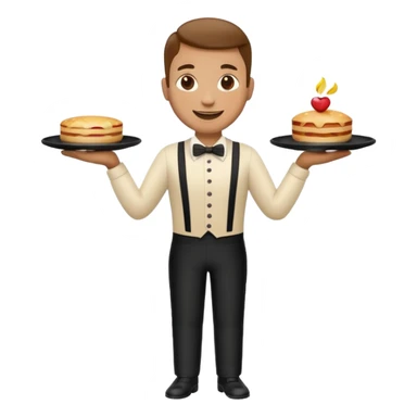 emoji camarero, cuerpo completo sin nada en la mano sticker