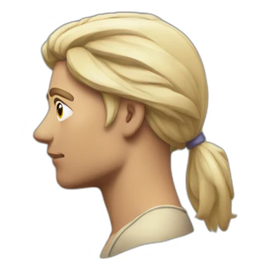 side profile with an eye looking judgy to the side sticker