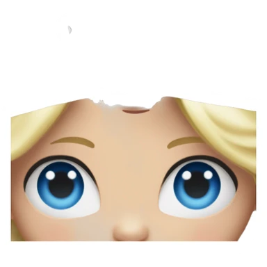 Up close Girl with blonde hair blue eyes standing with a guy with red hair and blue eyes  sticker