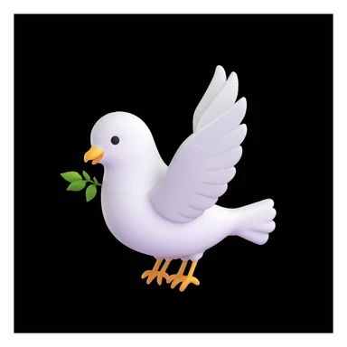 dove emoji, aesthetic, smooth sticker