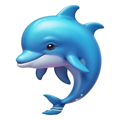 Cinematic Huggable Dolphin Portrait Emoji, Embracing a cuddly, rounded form with a soft, inviting silhouette and a gentle, warm smile, featuring smooth, glossy skin and large, endearing eyes that sparkle with affection, Simplified yet irresistibly adorable features, highly detailed, glowing with a tender, pastel aquatic glow, high shine, comforting and delightful, stylized with an air of plush marine lovability, soft glowing outline, capturing the essence of a super cute dolphin that seems as if it could be hugged into your heart! sticker