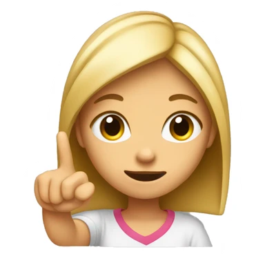 Create me an emojie with a girl sticking her tongue out to the side and making an L with her hands sticker
