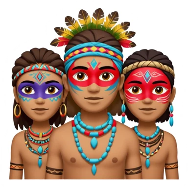 tribals in tribal colors festival time sticker