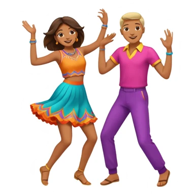 Dancing two people  sticker