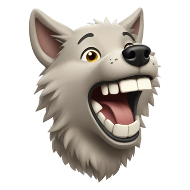 Toto Wolf laughing sticker