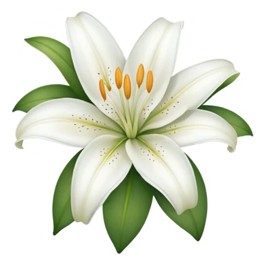 white lily without leaves sticker