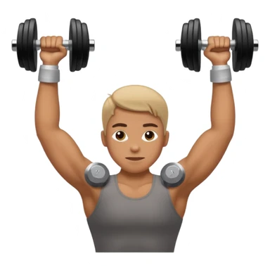 Dumbbell pressure level that a human sticker