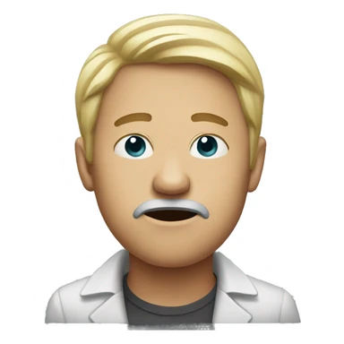 man with nosebleed sticker