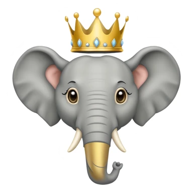 Elefante con corona  sticker