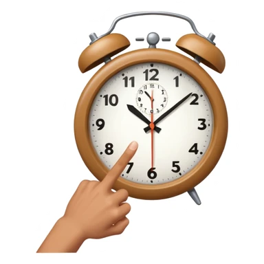 clock it with fingers sticker