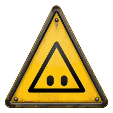 panneau attention  sticker