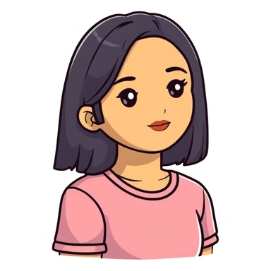 Latina girl with straight hair sticker