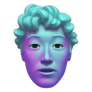 vaporwave 3d floorno face sticker