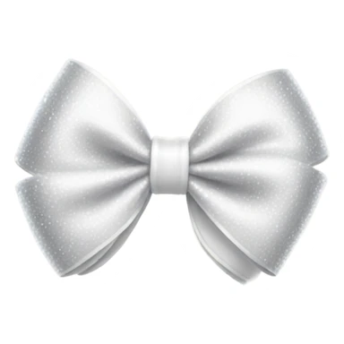 White sparkle bow sticker