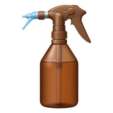 Brown spray bottle sticker