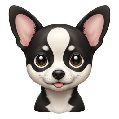 Black and white chihuahua sticker