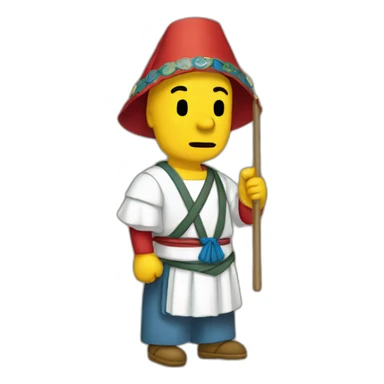 homero con bandera de  china sticker