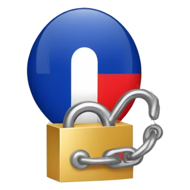 cadenas cybersécurité avec drapeau français  sticker
