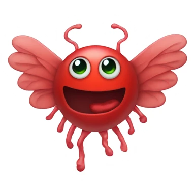 Germ with wings red sticker