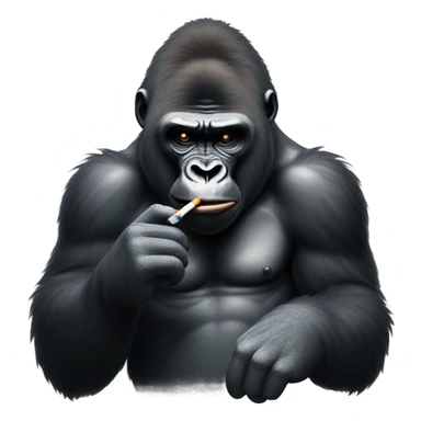 Gorilla smoking  sticker