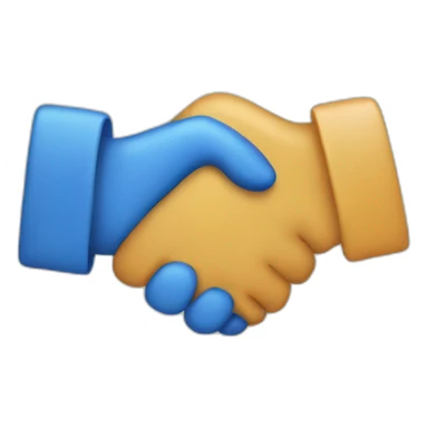 Handshake with bluecheck sticker