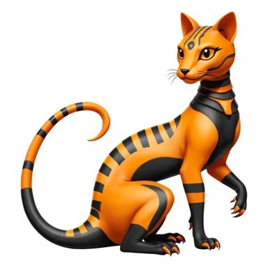 Salandit-Bastet-Fakémon-hybrid-creature (full body)  sticker