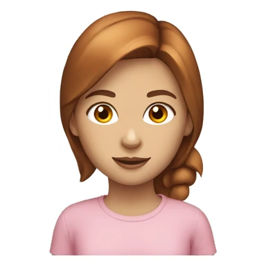 Light brunette girl with orange cat sticker