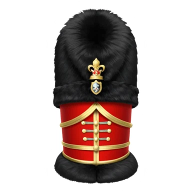 A Royal Guard hat with black fur texture and tall silhouette. sticker