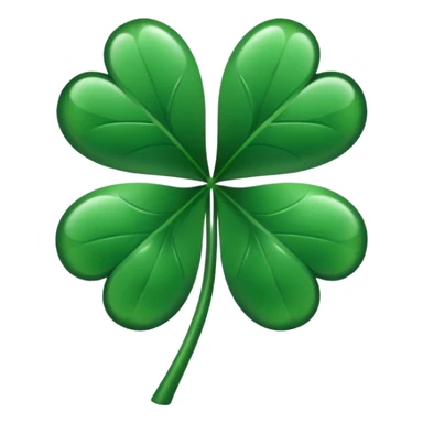 Five leaf clover black sticker