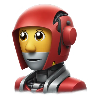 the robot in red coat  sticker