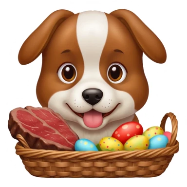 Dog, steak, easter  sticker