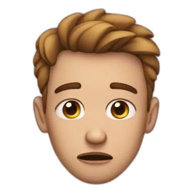 Heart broken face sticker