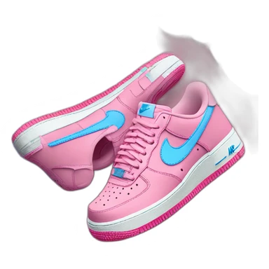 Nike Air Force 1 pink and blue sticker