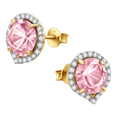 Pink diamond stud earrings  sticker