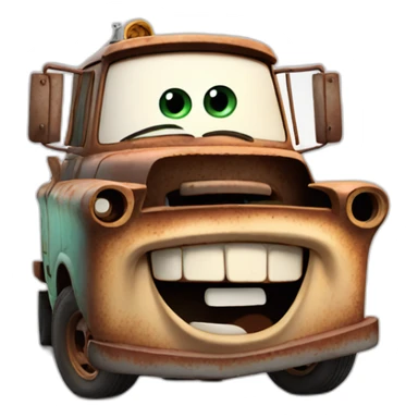 mater from cars movie sticker