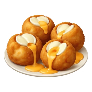 palline di mozzarella impanate e fritte  sticker