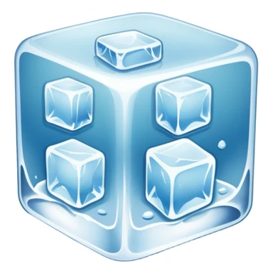 Ice cubes with text snipe sticker