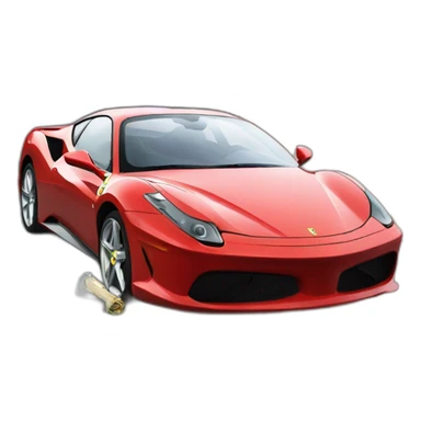 Ferrari sur accident sticker