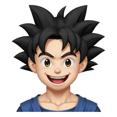 Goku black laugh trempling scary  sticker