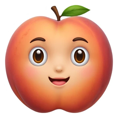 Poopy peach sticker