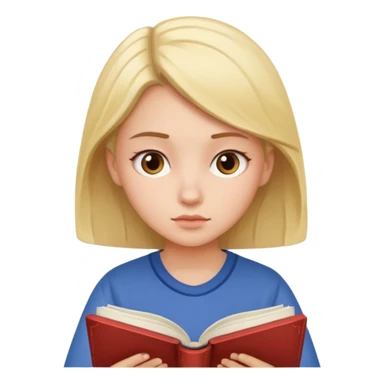 a girl studying sticker