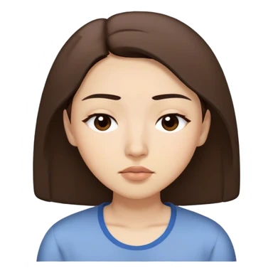 My skin is light, light, oval, my eyes are sleepy and almost Asian, their color is light brown, my eyebrows are straight and oval, medium size, and their shape is Arabic, my lips are medium size, my hair is short, brown color sticker