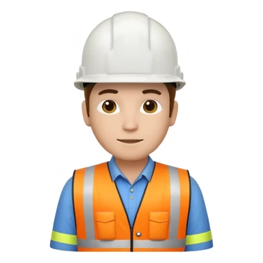 engenheiro com capacete branco na obra sticker