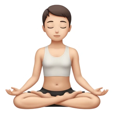 person in lotus pose sticker